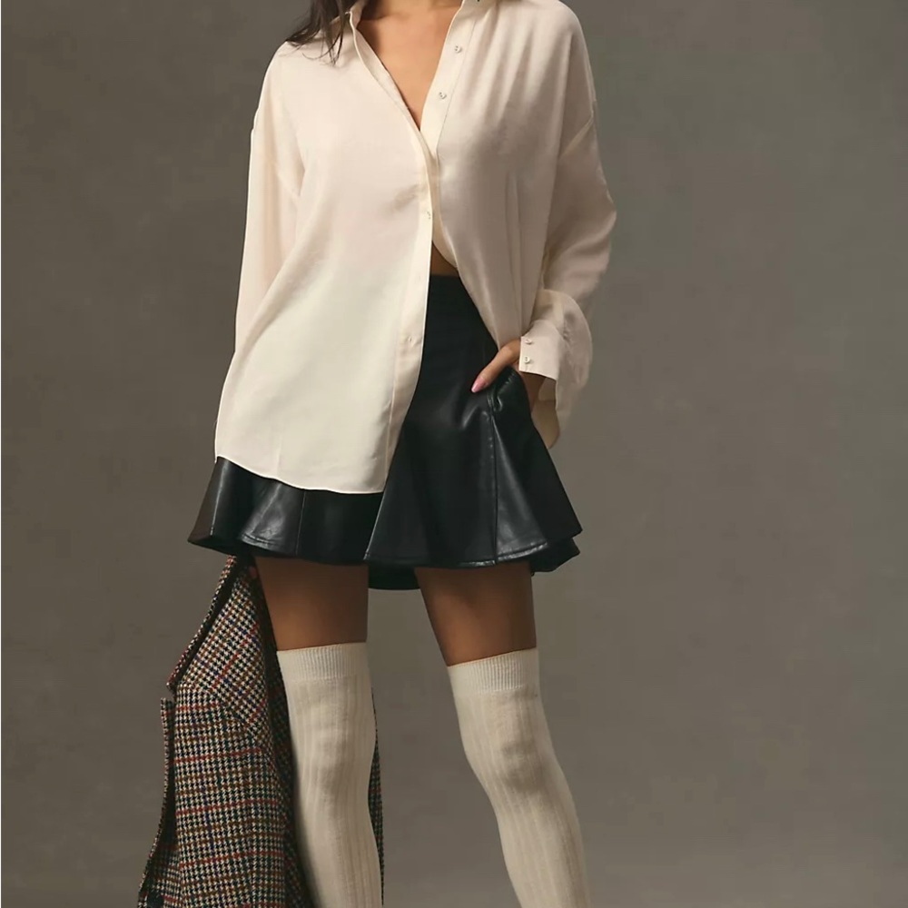 Favorite Daughter The Ex-Boyfriend Shirt Anthropologie sz small in Ivory